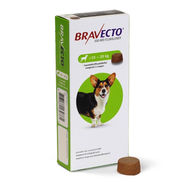 قرص ضد انگل سگ براوکتو (10 تا 20 کیلو) | BRAVECTO Chew
