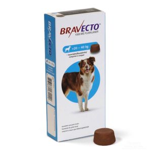 قرص ضد کک و کنه سگ براوکتو (20 تا 40 کیلو) | BRAVECTO