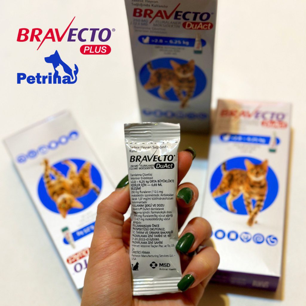 قطره موضعی ضد کک و کنه گربه براوکتو پلاس (2/5 تا 6/25 کیلو) | BRAVECTO Plus  BRAVECTO Plus for Medium Cat