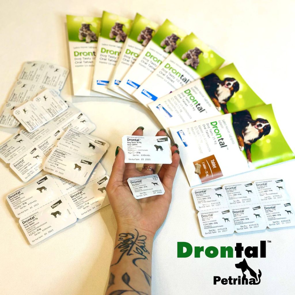 قرص ضد انگل سگ  درنتال برای نژاد بزرگ | DRONTAL WORMER TABLETS DRONTAL TASTY BONE WORMER TABLETS