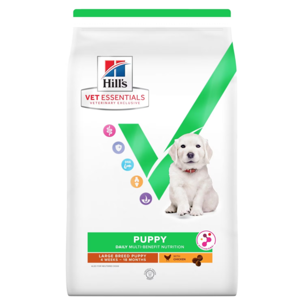 غذای خشک هیلز مخصوص رشد توله سگ | نژاد بزرگ 14 کیلوگرم | Hill's Vet Essential Puppy Growth