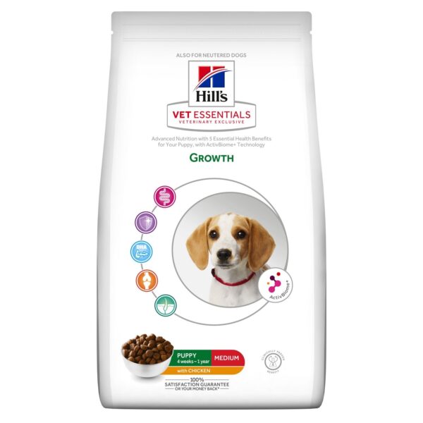غذای خشک هیلز مخصوص رشد توله سگ | نژاد متوسط 10 کیلوگرم | Hill's Vet Essential Puppy Growth