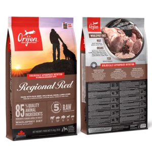 غذای سگ اوریجن ریجینال رد | گوشت گاو، گراز وحشی، بره و خوک | Orijen Reginal Red Dog Food