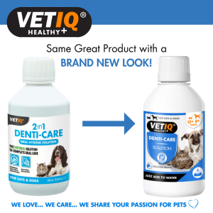 محلول خوراکی دهانشویه و محافظت از دهان و دندان سگ و گربه |  VetIQ® 2 in 1 Denti Care - ORAL HYGIENE SOLUTION