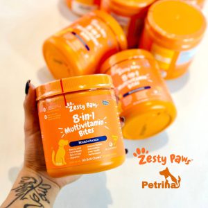 مولتی ویتامین سگ زستی پاز 8 در 1 | Zesty Paws Zesty Paws 8-in-1 Multivitamin Bites for Dogs