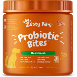 مکمل پروبیوتیک سگ زستی پاو | سلامت روده و گوارش - 90 عدد | Zesty Paws Probiotic