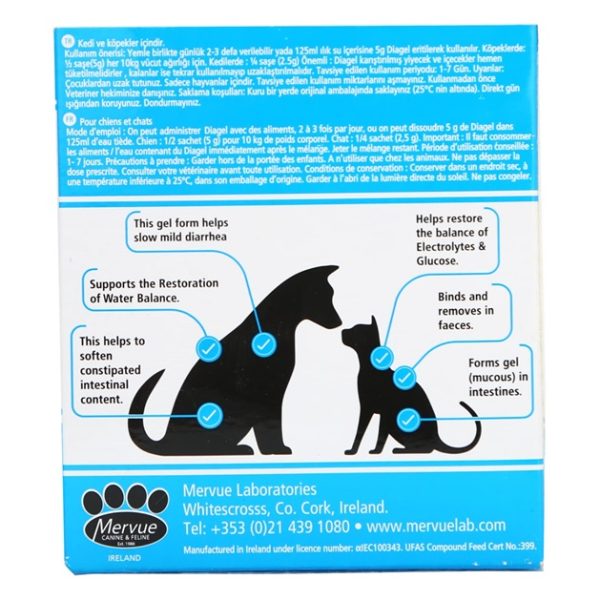 پودر خوراکی درمان اسهال و ناراحتی گوارشی سگ و گربه دیاژل | Diagel Feed Supplement for Cat & Dog