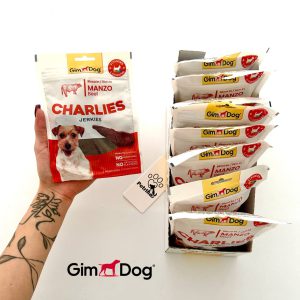 تشویقی سگ جیم داگ طعم گوشت گاو | Gim Dog Treats Gim Dog Charlies jerkies with Beef
