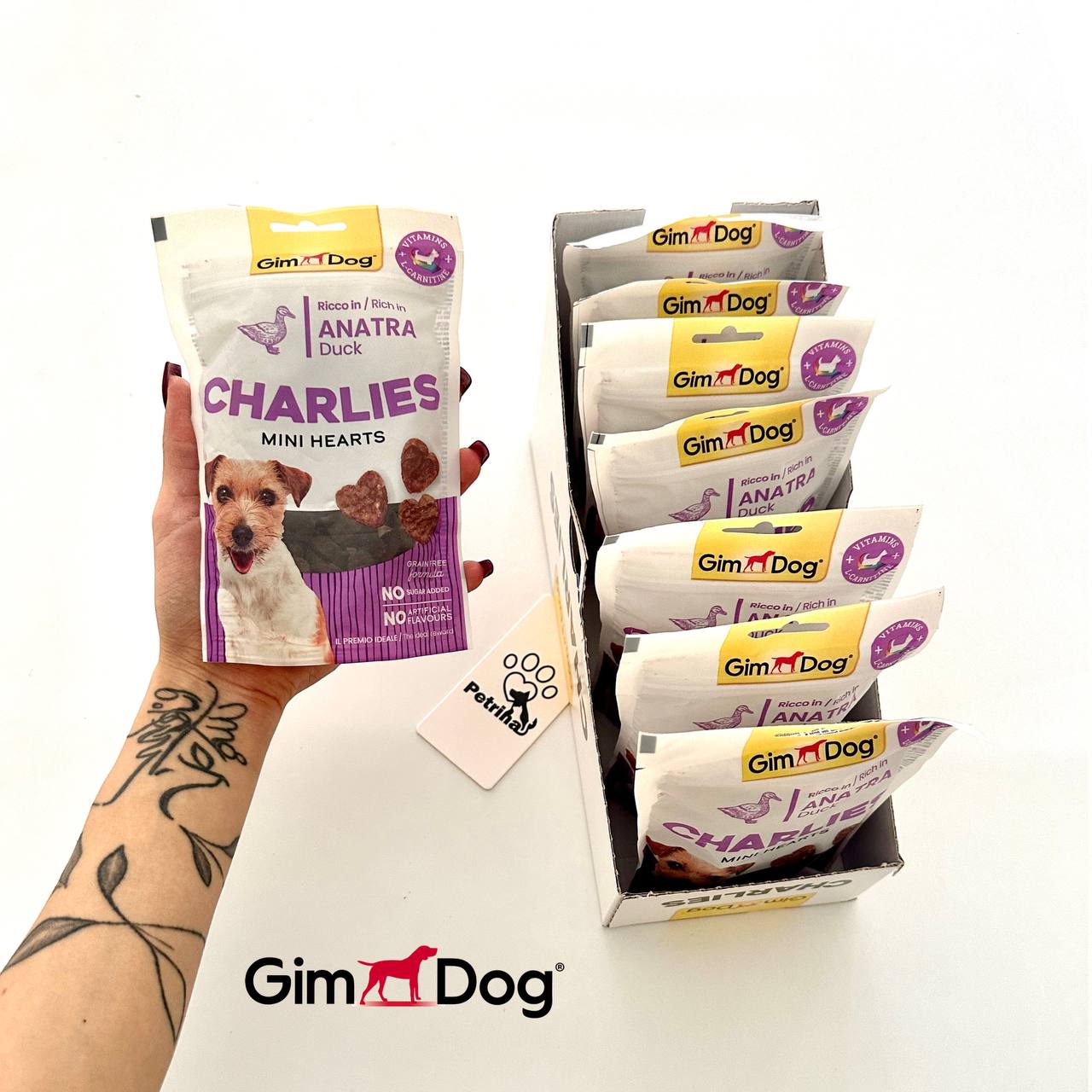 Gim Dog Charlies with Duck Mini Hearts