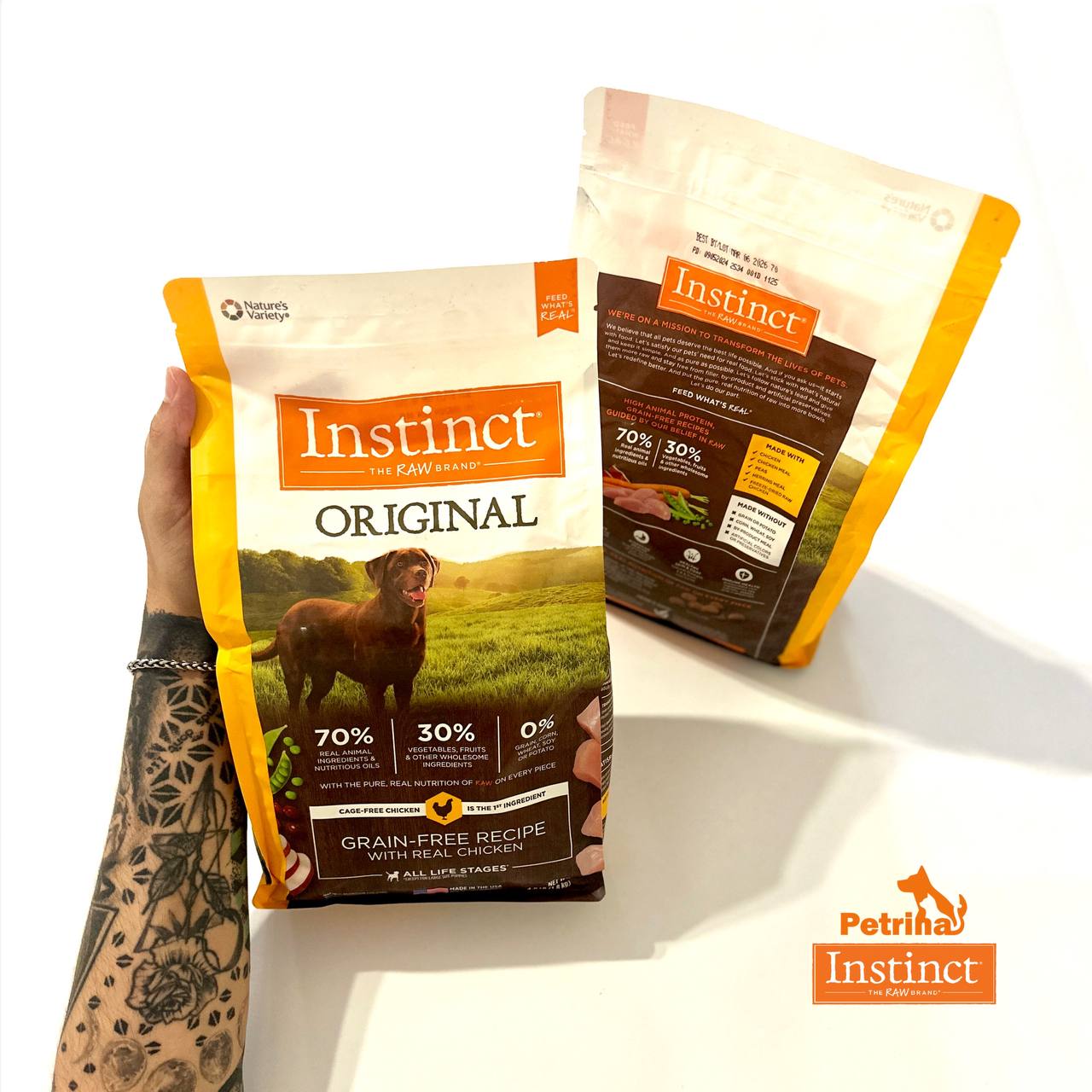 INSTINCT® DOG FOOD ORIGINAL REAL CHICKEN RECIPE غذای اینستینکت سگ مدل اورجینال گوشت مرغ ارگانیک | بدون غلات | همه نژادها INSTINCT® DOG FOOD ORIGINAL REAL CHICKEN RECIPE