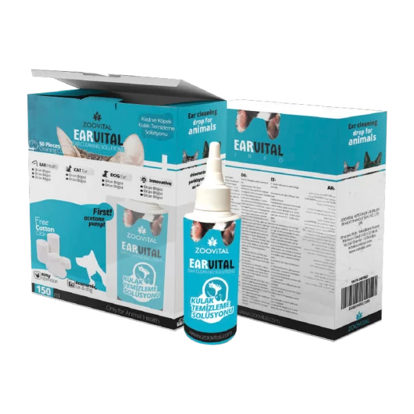 تمیزکننده گوش EarVital مخصوص سگ و گربه از برند ZooVital (محلول)