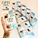 پوچ سگ OptiMeal با ماهی سالمون و بلوبری | تقویت سیستم ایمنی | 100 گرم Сomplete сanned pet food for adult dogs with salmon and blueberry in cream sauce