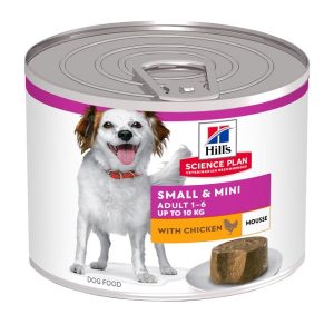 کنسرو سگ هیلز نژاد کوچک و بالغ طعم مرغ 200 گرم | Hill's Science Plan Small & Mini Adult Dog Food