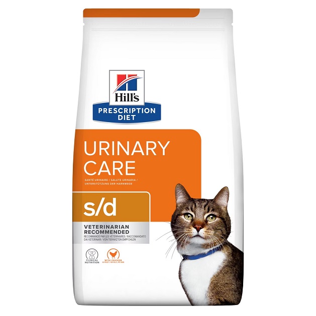 غذای خشک هیلز درمانی گربه بالغ بیماری سنگ مثانه طعم مرغ | Urinary Care s/d Cat Food