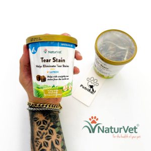 تقویتکننده بینایی و از بین بردن لکه اشک چشم سگ و گربه نچر وت | 100% طبیعی | 70 عدد NaturVet TEAR STAIN SUPPLEMENT SOFT CHEWS