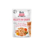 پوچ گربه بالغ بریت با فیله مرغ، بوقلمون و سالمون | بدون غلات | 85 گرم | Brit Care Cat Pouch TURKEY & SALMON