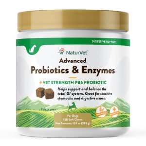 مکمل تقویت گوارش و پروبیوتیک سگ نچر وت | 100% طبیعی | 120 عدد | NaturVet® ADVANCED PROBIOTICS & ENZYMES