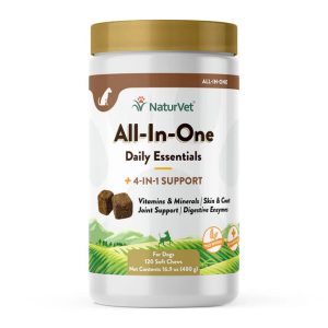 NaturVet® All-In-One Daily Essentials- 120 Soft Chews for Dogs