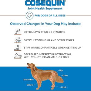 مکمل تقویت مفاصل و غضروف سگ کوزکویین | 180 عدد | COSEQUIN Joint Health Supplement