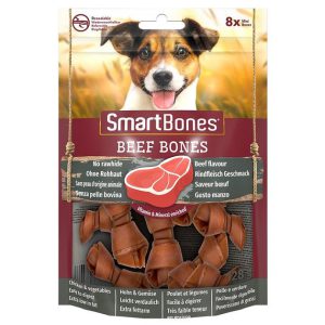 تشویقی دنتال سگ اسمارت بونز با طعم گوشت گاو (گره‌ای) | SmartBones Beef Bones 5x