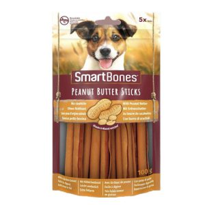 تشویقی دنتال سگ اسمارت بونز با طعم کره بادام زمینی و مرغ | SmartBones Peanut Butter Sticks