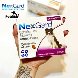 قرص ضد کک و کنه سگ نکس گارد NexGard مناسب 10 تا 25 کیلو NexGard Chewable Tablets for Dogs 68 mg Afoxolaner 10-25 kg