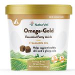 مکمل تقویت پوست و موی سگ و گربه امگا گُلد نچر وت | 90 عدد | NaturVet® OMEGA-GOLD
