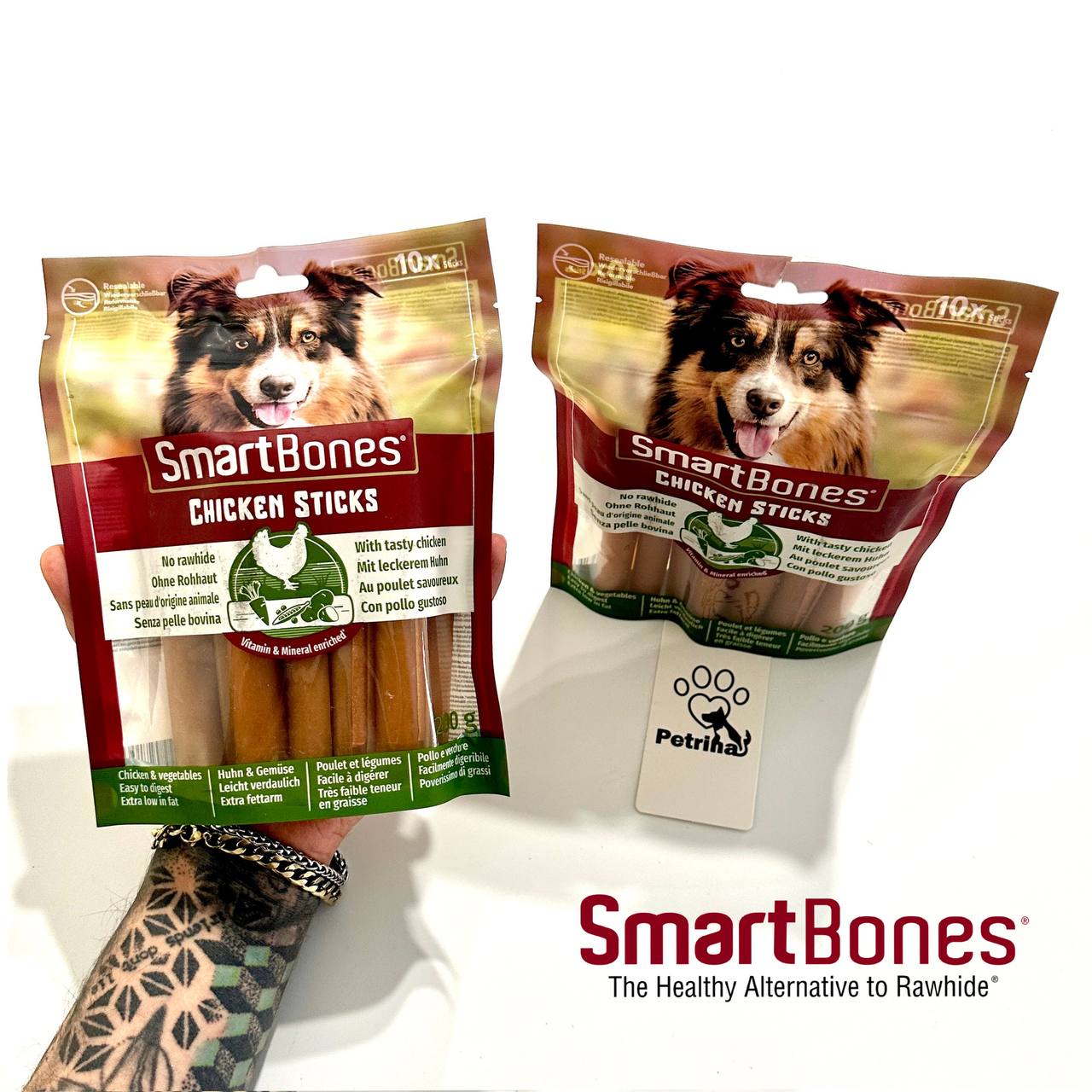 SmartBones Chicken Sticks 10x تشویقی دنتال سگ اسمارت بونز طعم مرغ و سبزیجات (10 عدد) | SmartBones Chicken Sticks