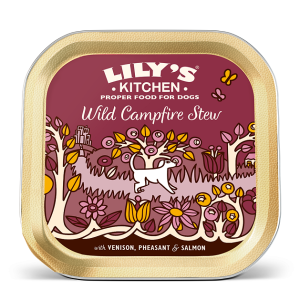 کنسرو سگ لیلیز کیچن | با گوزن وحشی، کبک و ماهی سالمون | طبیعی و بدون غلات Lily's Kitchen Wild Campfire Stew (150g)