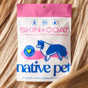 مکمل طبیعی تقویت پوست و مو سگ - 60 عددی | Native Pet AIR-DRIED SKIN + COAT