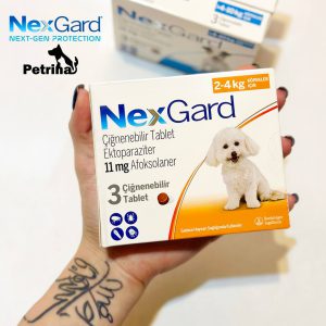 قرص ضد کک و کنه سگ نکس گارد NexGard مناسب 2 تا 4 کیلو NexGard Chewable Tablets for Dogs 11.3 mg Afoxolaner 2-4 kg