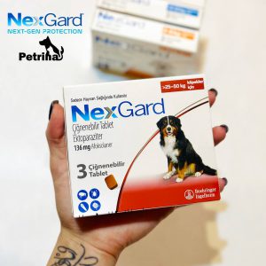 قرص ضد کک و کنه سگ نکس گارد NexGard مناسب 25 تا 50 کیلو NexGard Chewable Tablets for Dogs 136 mg Afoxolaner 25-50 kg