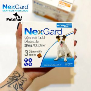 قرص ضد کک و کنه سگ نکس گارد NexGard مناسب 4 تا 10 کیلو NexGard Chewable Tablets for Dogs 28.3 mg Afoxolaner 4-10 kg NexGard Chewable Tablets for Dogs 28.3 mg Afoxolaner 4-10 kg