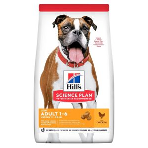 غذای هیلز سگ لایت (کم کالری) طعم مرغ | نژاد متوسط و بزرگ 14 کیلو | Hill's Science Plan Light