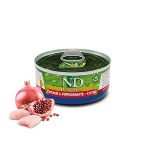 کنسرو گربه عقیم شده N&D با گوشت مرغ و انار | 70 گرم