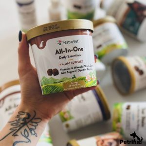 مولتی ویتامین روزانه طبیعی سگ نچر وت | 60 عدد | NaturVet® All-In-One