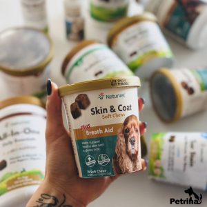 مکمل تقویتی پوست و مو سگ نچر وت | 100% طبیعی | NaturVet® Skin & Coat
