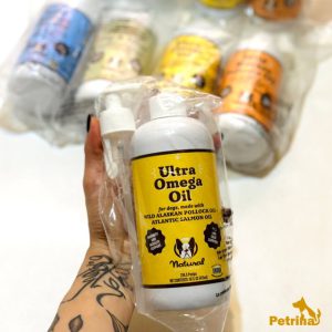 روغن ماهی اولترا امگا سگ Natural Dog Company Ultra Omega Oil | ترکیبی از روغنهای بذر کتان، ماهی پولاک آلاسکا، ماهی سالمون | 100% طبیعی و خالص 1 روغن ماهی اولترا امگا مخصوص سگ | ۱۰۰٪ طبیعی و خالص | همه نژادها و سنین | Ultra Omega Oil