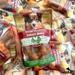 تشویقی دنتال سگ اسمارت بونز با طعم مرغ (گره ای) | SmartBones Chicken Bones 5x