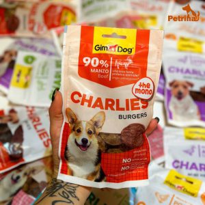 تشویقی سگ جیم داگ برگر گوشت گاو | Gim Dog Treats Gim Dog Charlies Burgers with Beef