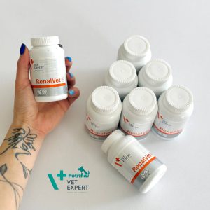 مکمل تقویتی کلیه سگ و گربه RENALVET برند VetExpert