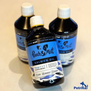 روغن ماهی سالمون آلاسکا | ۱۰۰٪ طبیعی | مخصوص سگ | همه نژادها و سنین | Pooch&Mutt Salmon Oil