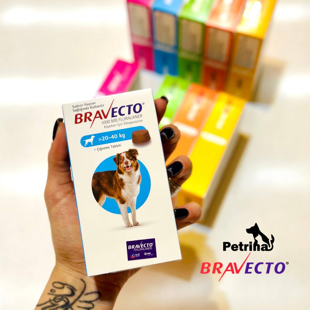 قرص ضد کک و کنه سگ براوکتو (20 تا 40 کیلو) | BRAVECTO Chew