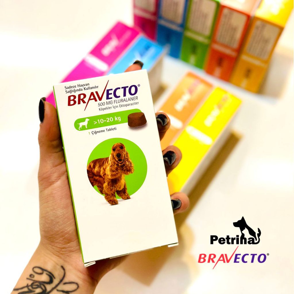 قرص ضد کک و کنه سگ براوکتو (10 تا 20 کیلو) | BRAVECTO Chew