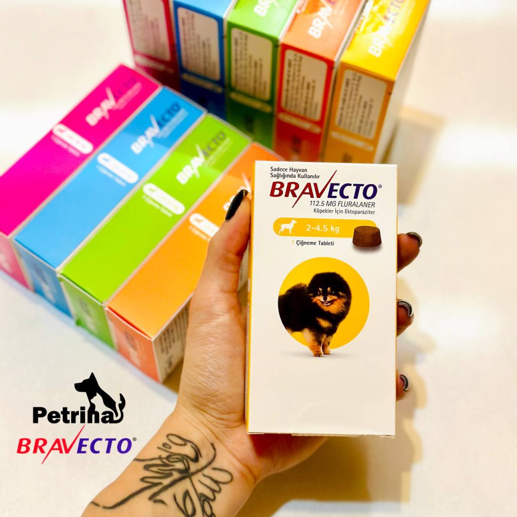 قرص ضد کک و کنه سگ براوکتو (2 تا 4.5 کیلو) | BRAVECTO Chew