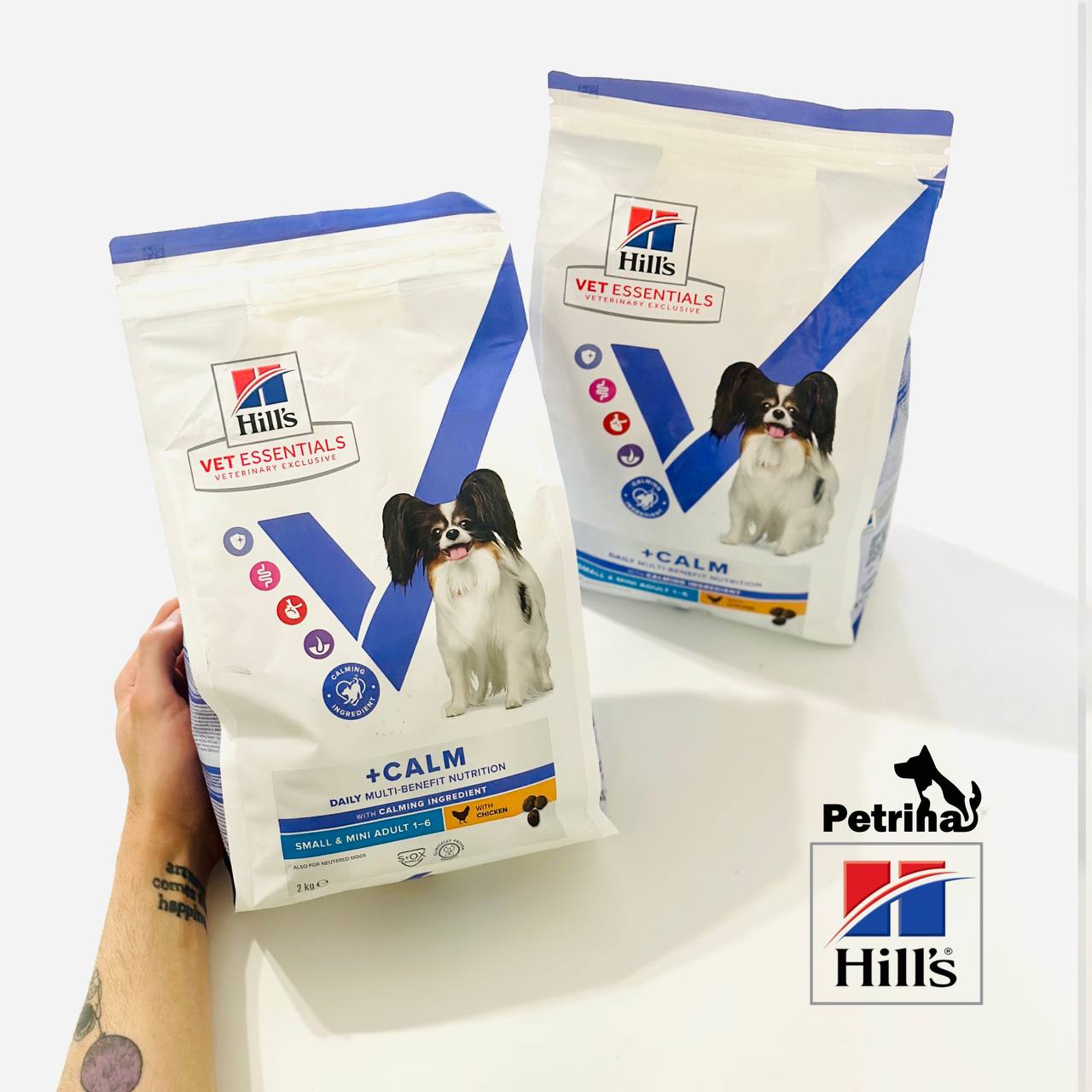 Hill's Vet Essentials Multi-Benefit + Calm Small & Mini Adult Dry Dog Food غذای سگ آرامش بخش هیلز مولتی بنفیت (نژاد کوچک) | 2 کیلو | Hill's Vet Essentials Multi-Benefit + Calm Hill's Vet Essentials Multi-Benefit + Calm Small & Mini Adult Dry Dog Food