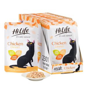 پوچ گربه Hi Life فیله مرغ | 100% طبیعی HiLife Adult Cat Chicken Recipes in Jelly 50g Pouches