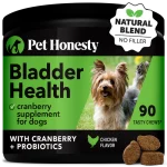 مکمل کلیه، مثانه و دستگاه ادراری سگ Bladder Health برند Pet Honesty مناسب همه نژادها