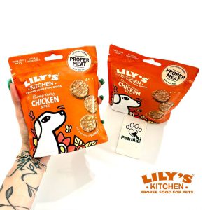 تشویقی سگ لیلیز کیچن مینی برگر مرغ | طبیعی و بدون غلات LILIY's KITCHEN Chomp-Away Chicken BitesLILIY's KITCHEN Chomp-Away Chicken Bites