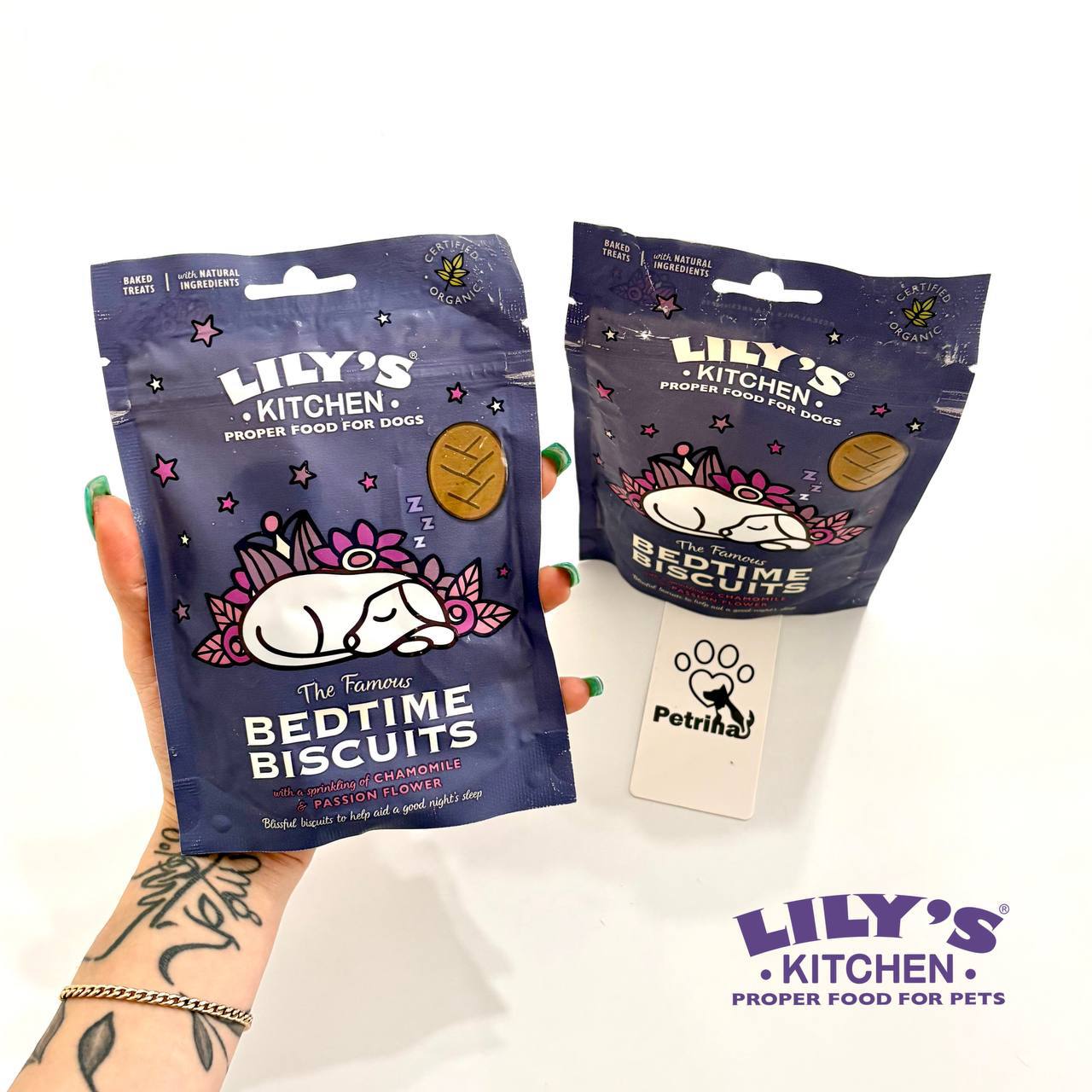 LILIY's KITCHEN Organic Bedtime Biscuits Dog Treats تشویقی سگ لیلیز کیچن بیسکویتی | آرامشبخش | طبیعی و بدون غلات LILIY's KITCHEN Organic Bedtime Biscuits Dog Treats